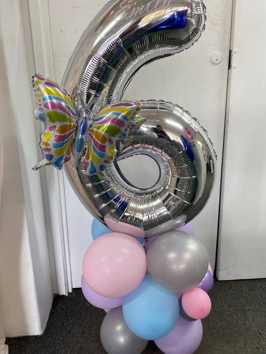 Personalised Air filled XL number on balloon base